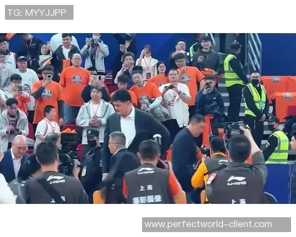 姚明霸气现场引发热议球迷狂欢致敬篮球传奇的精彩瞬间